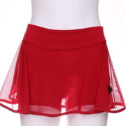 Red Mesh Love O Tennis Skirt - I LOVE MY DOUBLES PARTNER!!!